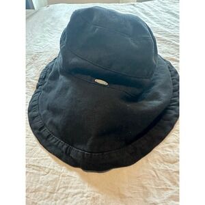 SCALA Sun Hat‎ Womens Black 100% Cotton Packable Cap Lightweight